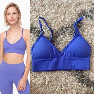 lululemon ebb to street bra violet viola size 4